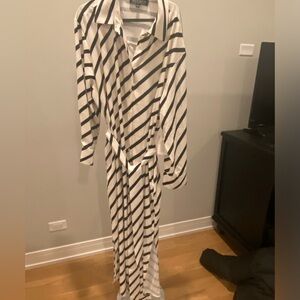 NWT Eloquii striped maxi shirt dress